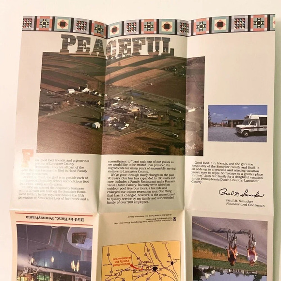 Vintage  Pennsylvania Brochures Motel Inn Amish World Basketville Pamphlets - Picture 6 of 16